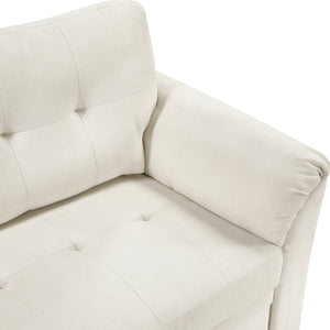 Holden Textured Fabric 2-Piece Reversible Sectional with Pull-out Bed, Reversible Chaise and Hidden Storage