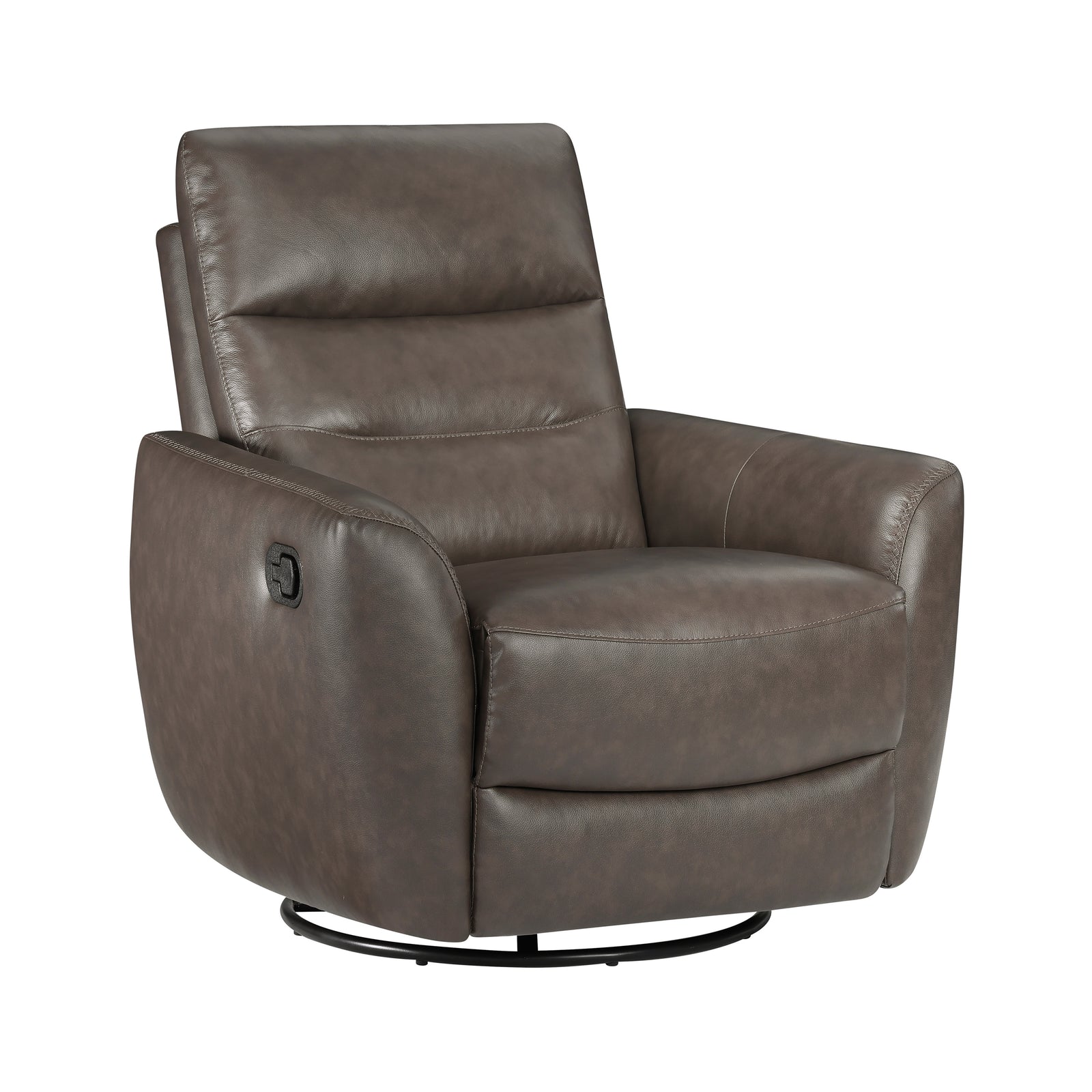 Cillian Leather Match Swivel Glider Reclining Chair