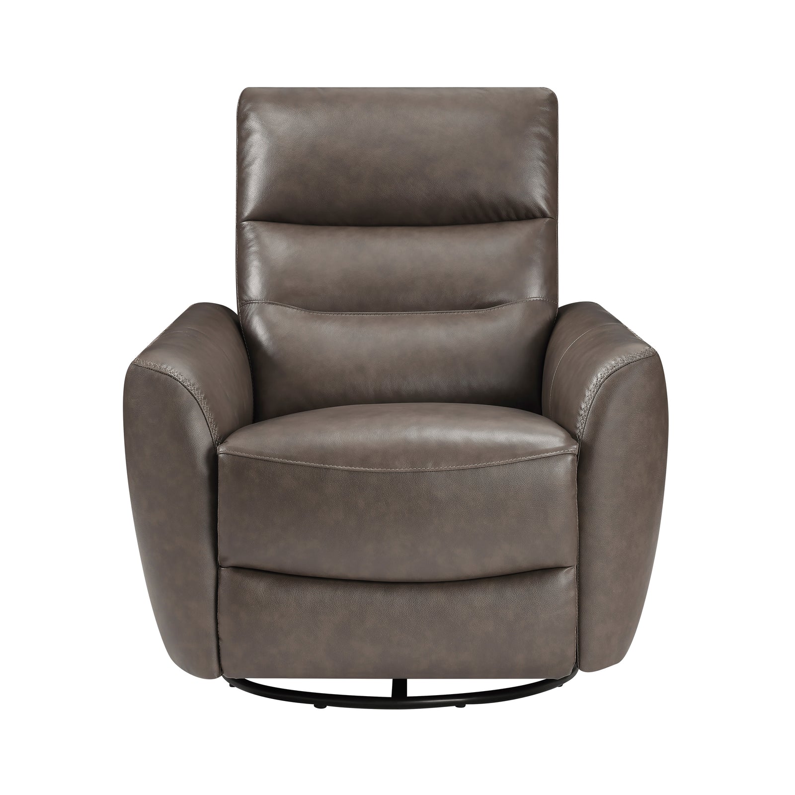 Cillian Leather Match Swivel Glider Reclining Chair