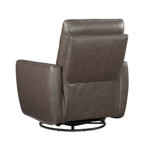 Cillian Leather Match Swivel Glider Reclining Chair