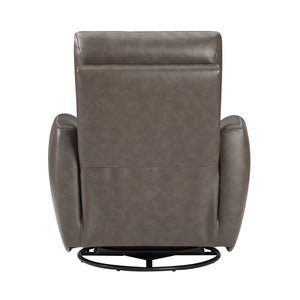 Cillian Leather Match Swivel Glider Reclining Chair