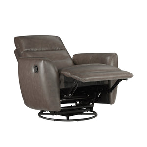 Cillian Leather Match Swivel Glider Reclining Chair