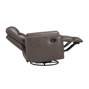 Cillian Leather Match Swivel Glider Reclining Chair