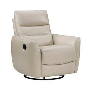 Cillian Leather Match Swivel Glider Reclining Chair