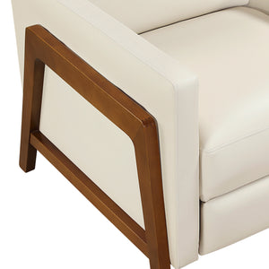 Enzo Faux Leather Push Back Reclining Chair