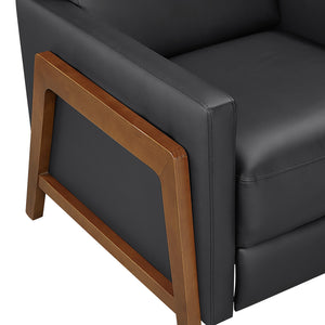 Enzo Faux Leather Push Back Reclining Chair