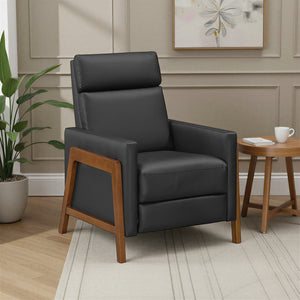 Enzo Faux Leather Push Back Reclining Chair