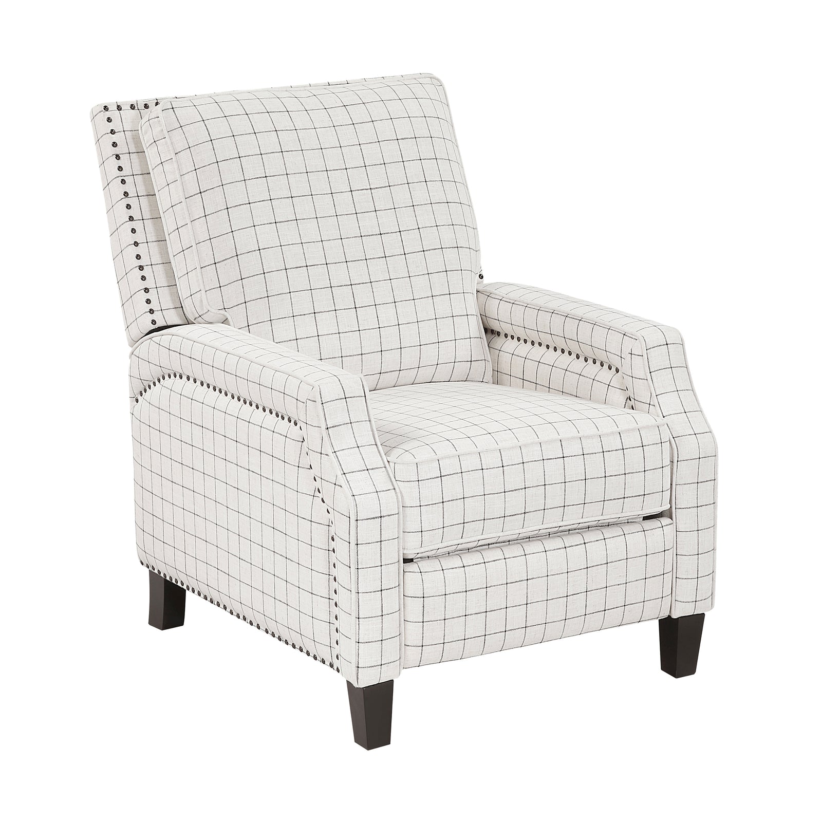 Beatrice Textured Fabric Push Back Reclining Chair