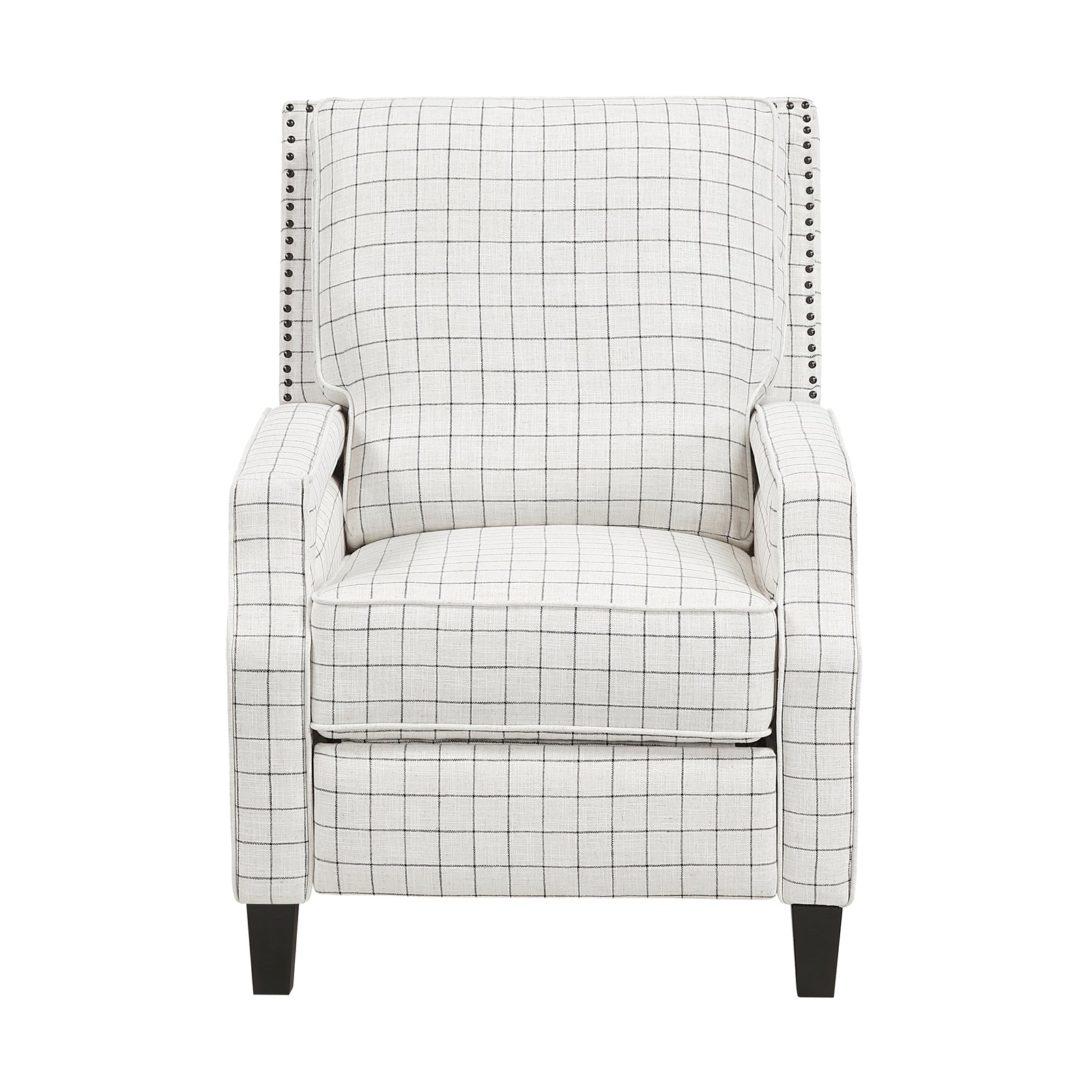 Beatrice Textured Fabric Push Back Reclining Chair