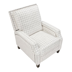 Beatrice Textured Fabric Push Back Reclining Chair