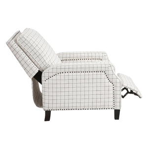 Beatrice Textured Fabric Push Back Reclining Chair