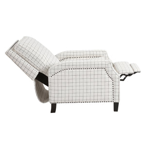 Beatrice Textured Fabric Push Back Reclining Chair