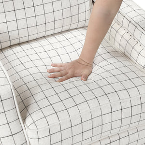 Beatrice Textured Fabric Push Back Reclining Chair