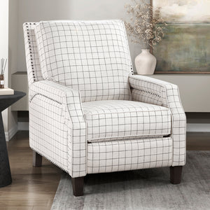 Beatrice Textured Fabric Push Back Reclining Chair
