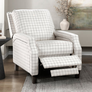 Beatrice Textured Fabric Push Back Reclining Chair