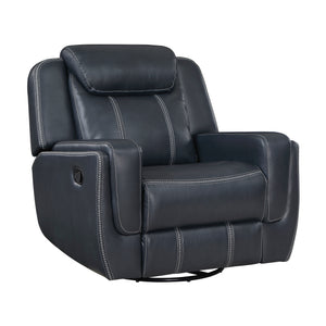 Manuel Breathable Faux Leather Swivel Glider Reclining Chair