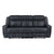 Manuel Breathable Faux Leather Manual Double Reclining Sofa