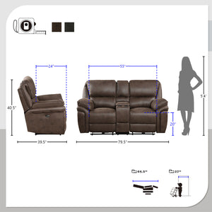 Regina 2-Piece Power Reclining Living Room Sofa Set