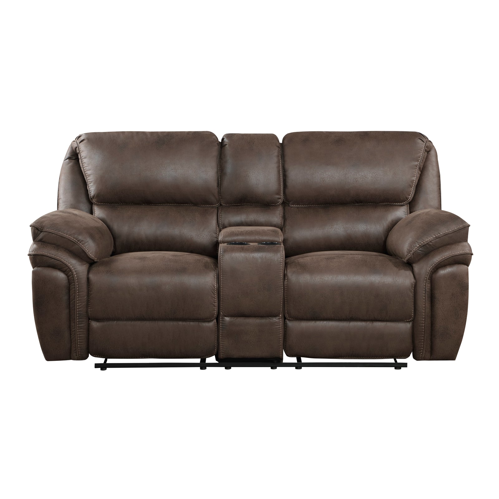Regina Microfiber Manual Double Reclining Loveseat