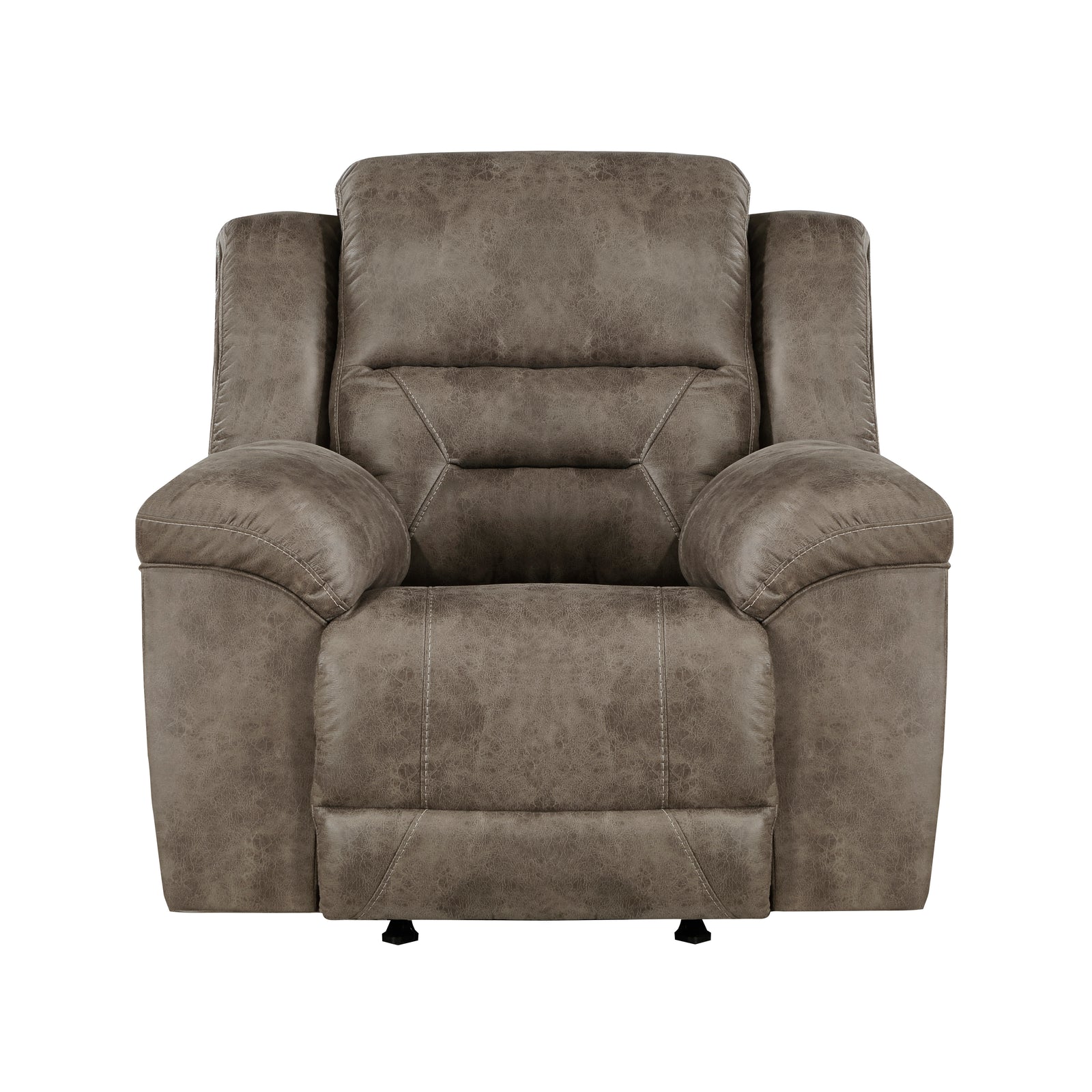 Alonzo Polished Microfiber Rocker Manual Reclining Chair