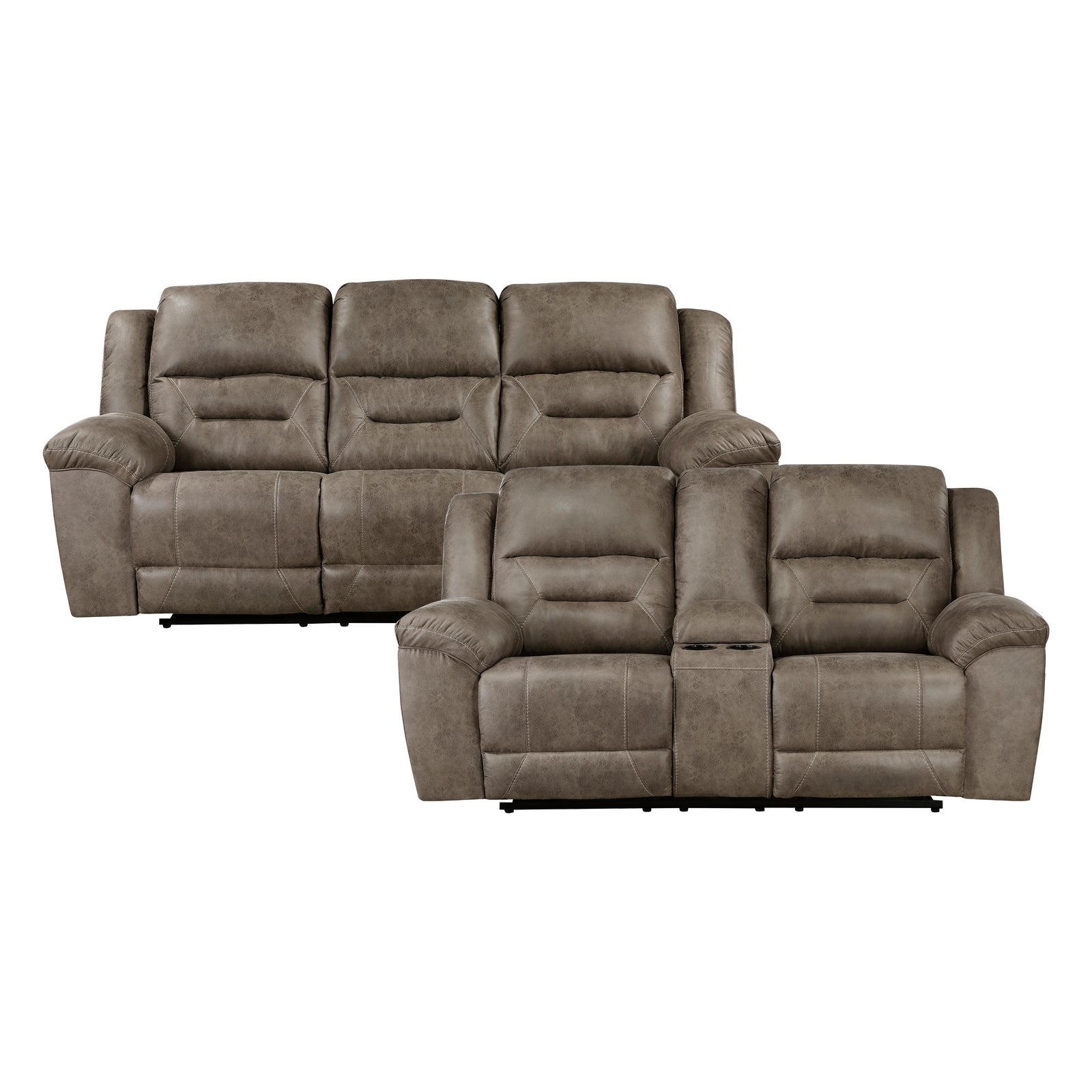 Alonzo 2-Piece Manual Reclining Living Room Sofa Set