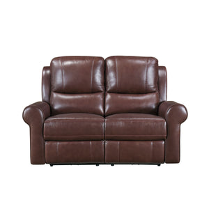 Catania Leather Match Power Double Reclining Loveseat