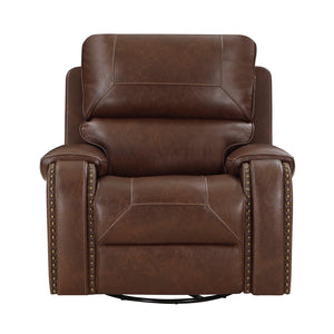 Ashton Breathable Faux Leather Swivel Glider Reclining Chair
