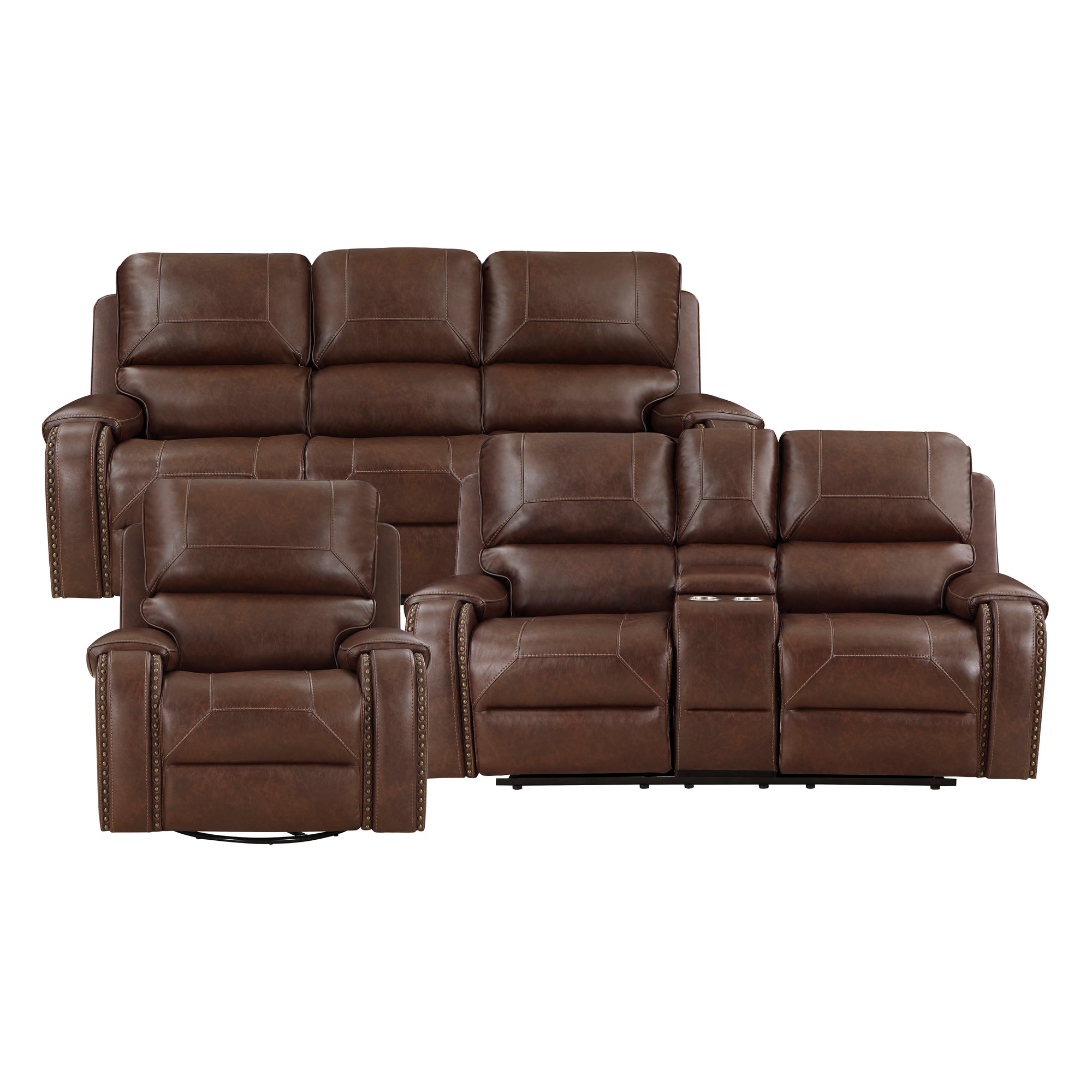 Ashton 3-Piece Manual Reclining Living Room Set