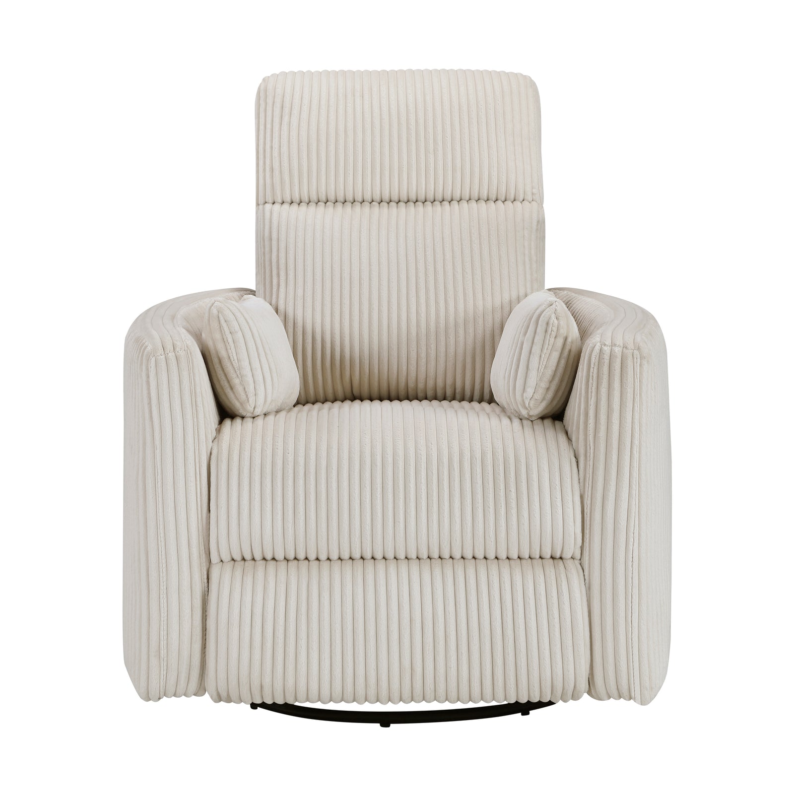 Braidy Corduroy Swivel Glider Manual Reclining Chair