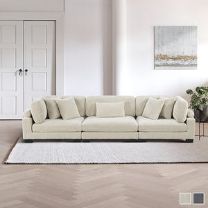 Braidy Corduroy Upholstered Living Room Sofa