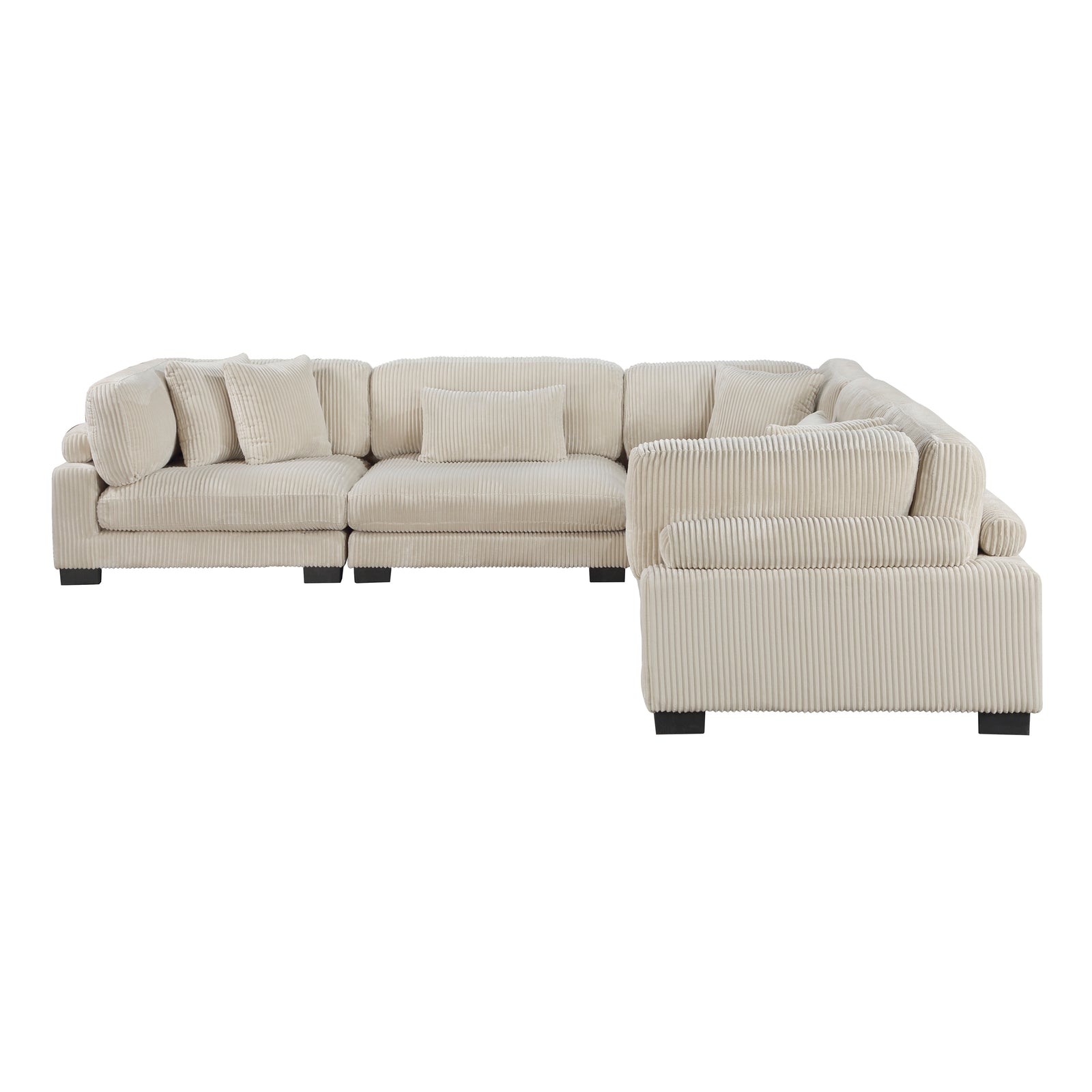 Braidy Corduroy 5-Piece Modular Sectional Sofa