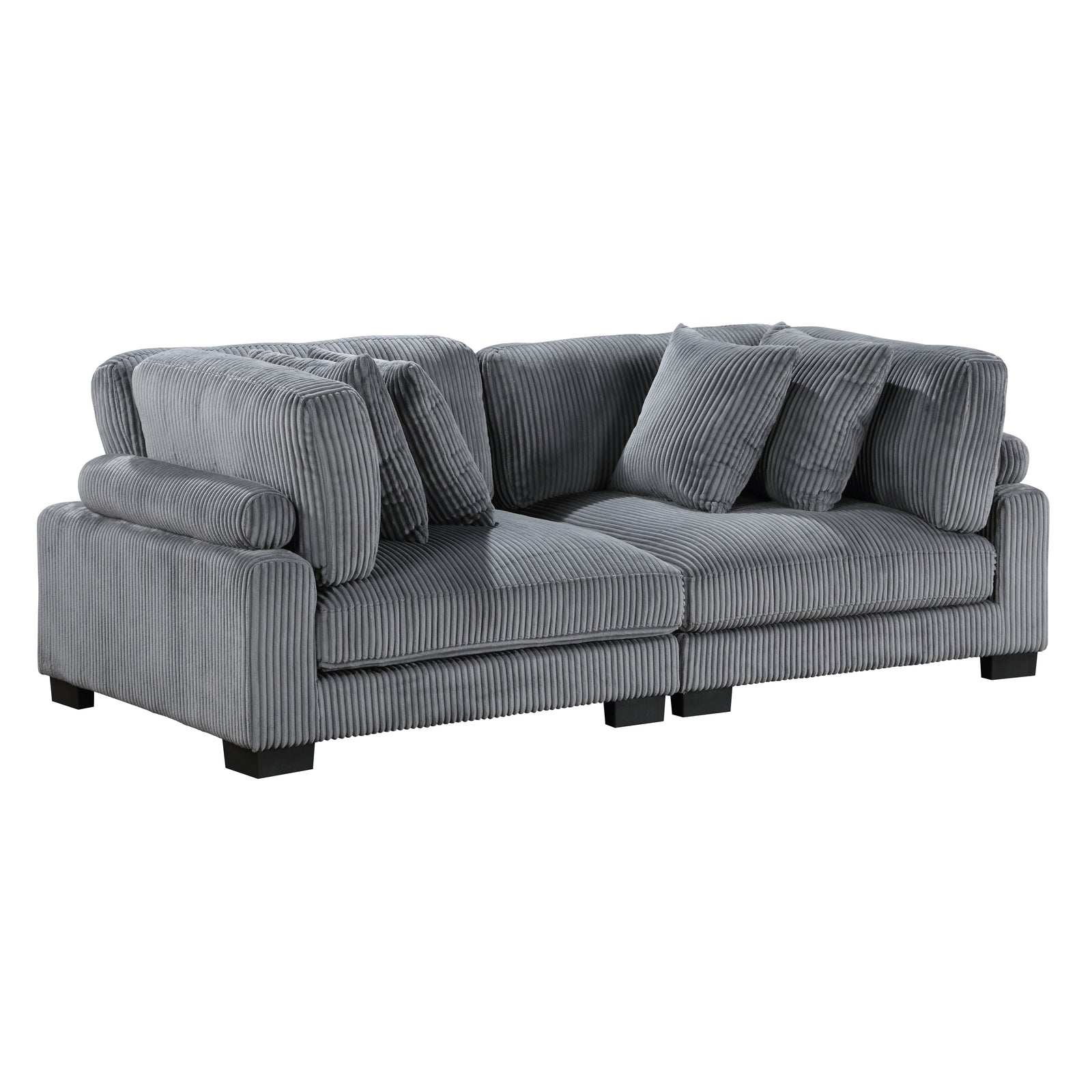 Braidy Corduroy Upholstered Living Room Loveseat