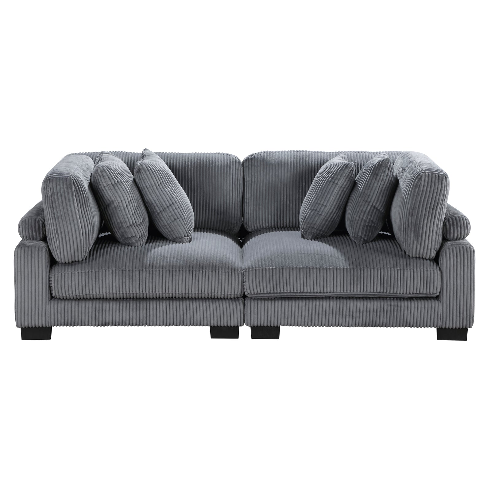 Braidy Corduroy Upholstered Living Room Loveseat