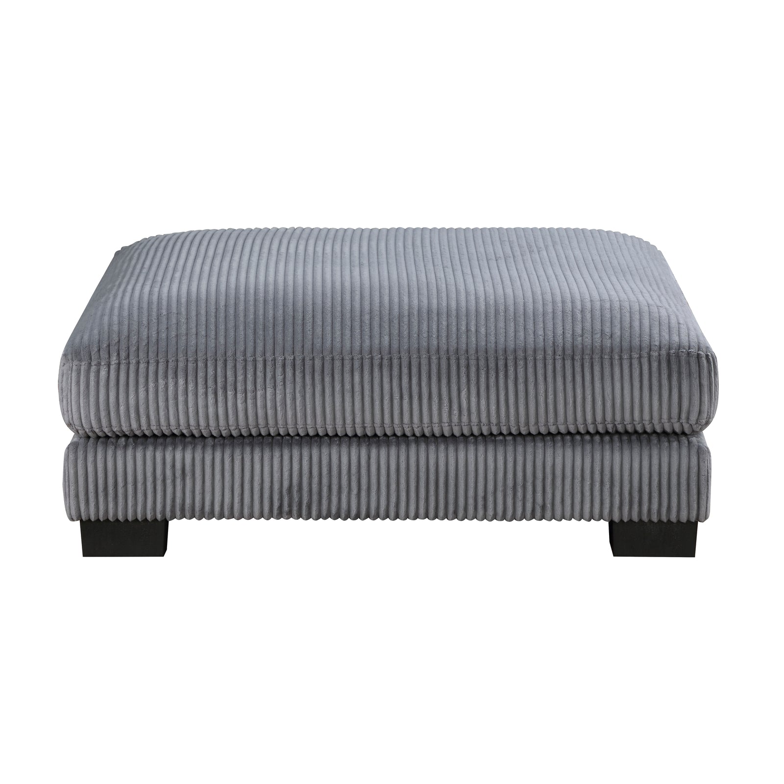 Braidy Corduroy Upholstered Ottoman
