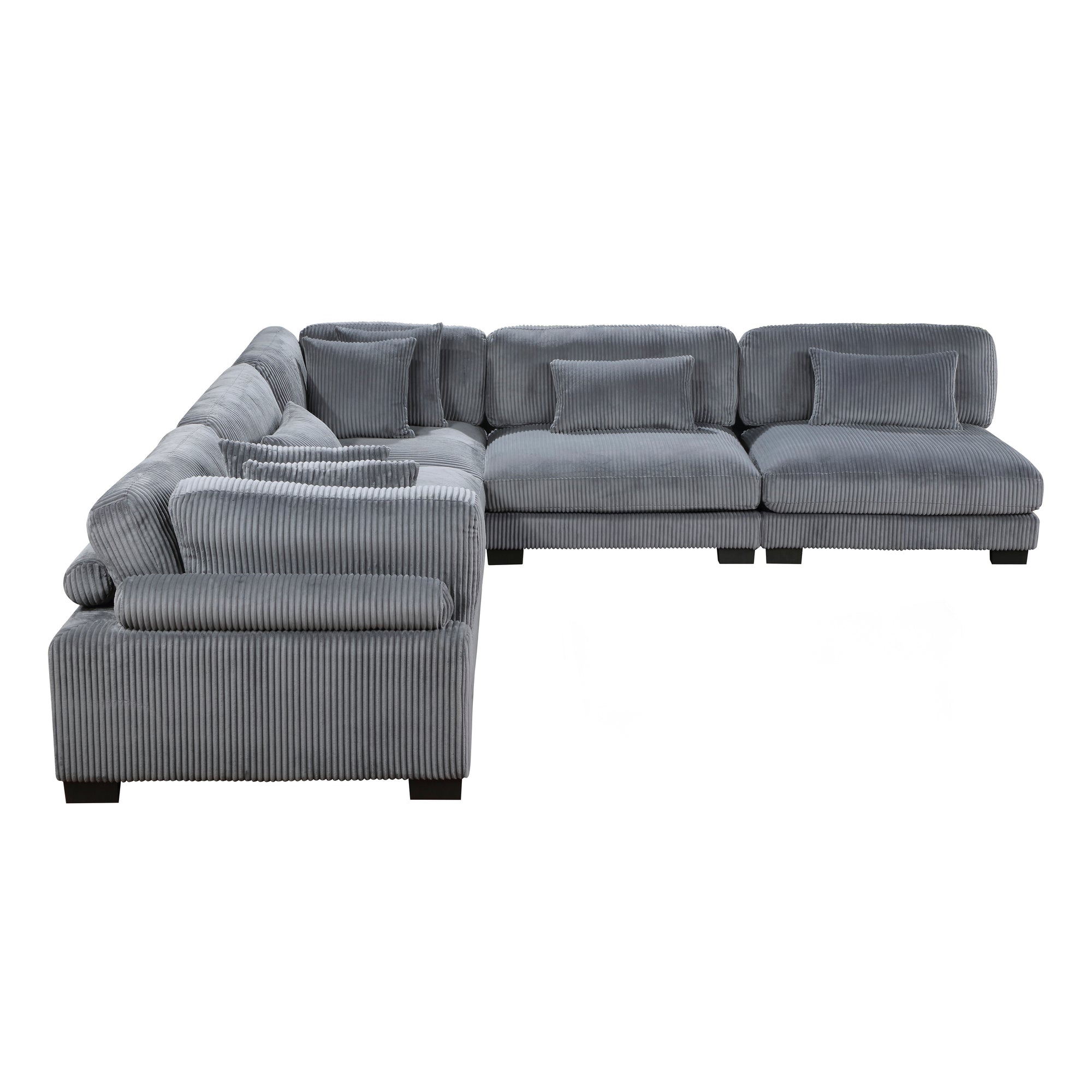 Braidy Corduroy 5-Piece Modular Sectional Sofa