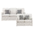Ventura 2-Piece Textured Fabric Living Room Sofa Set