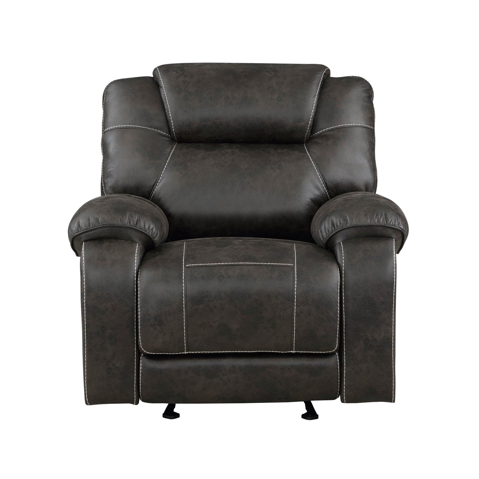 Flannery Polished Microfiber Glider Reclining Chair