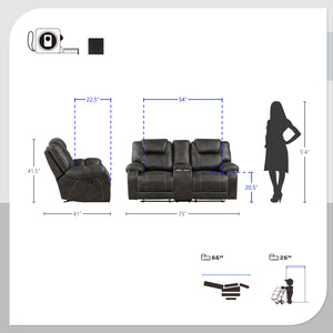 Flannery 2-Piece Manual Reclining Living Room Sofa Set