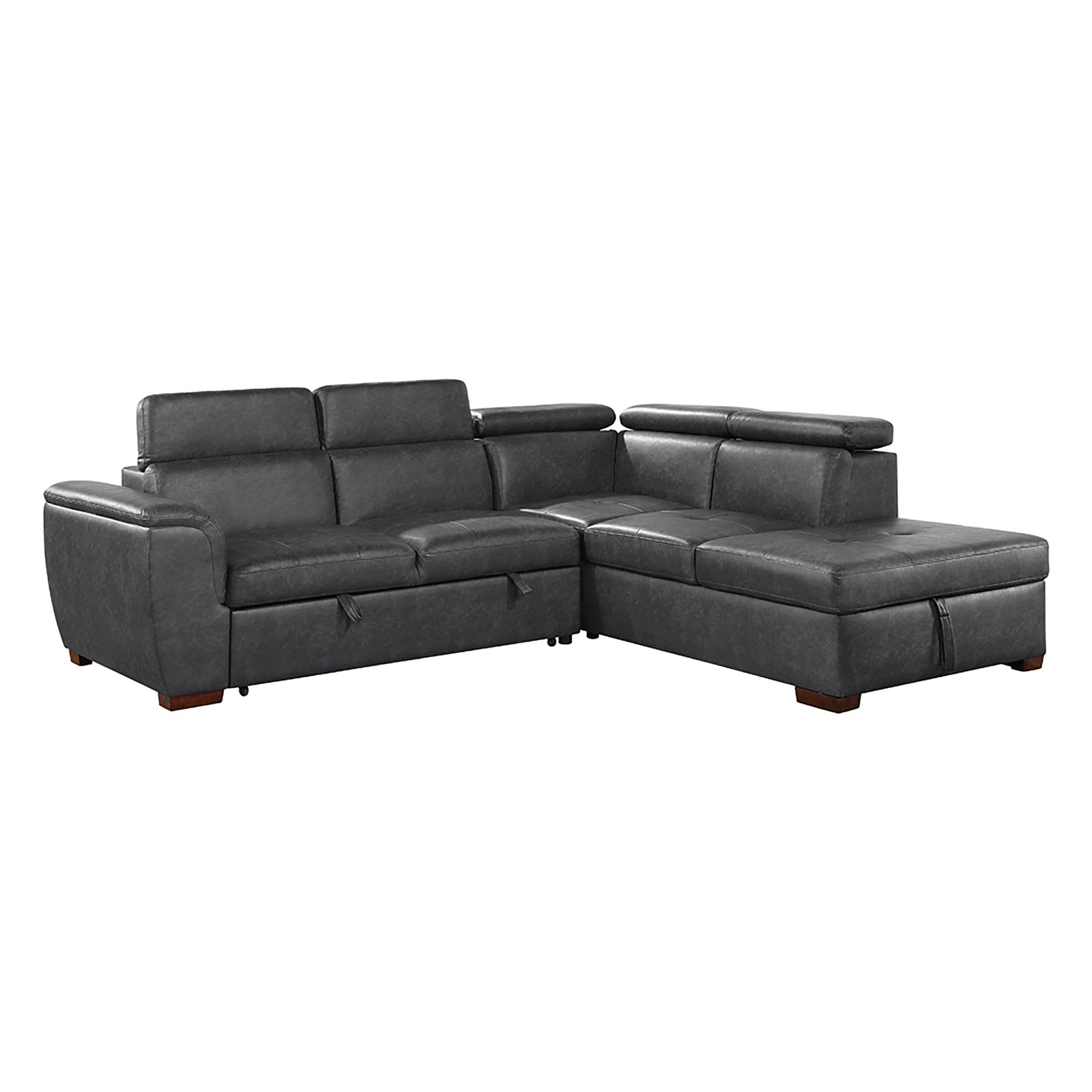 Zephyr 2-Piece Sectional with Pull-out Bed and Right Chaise