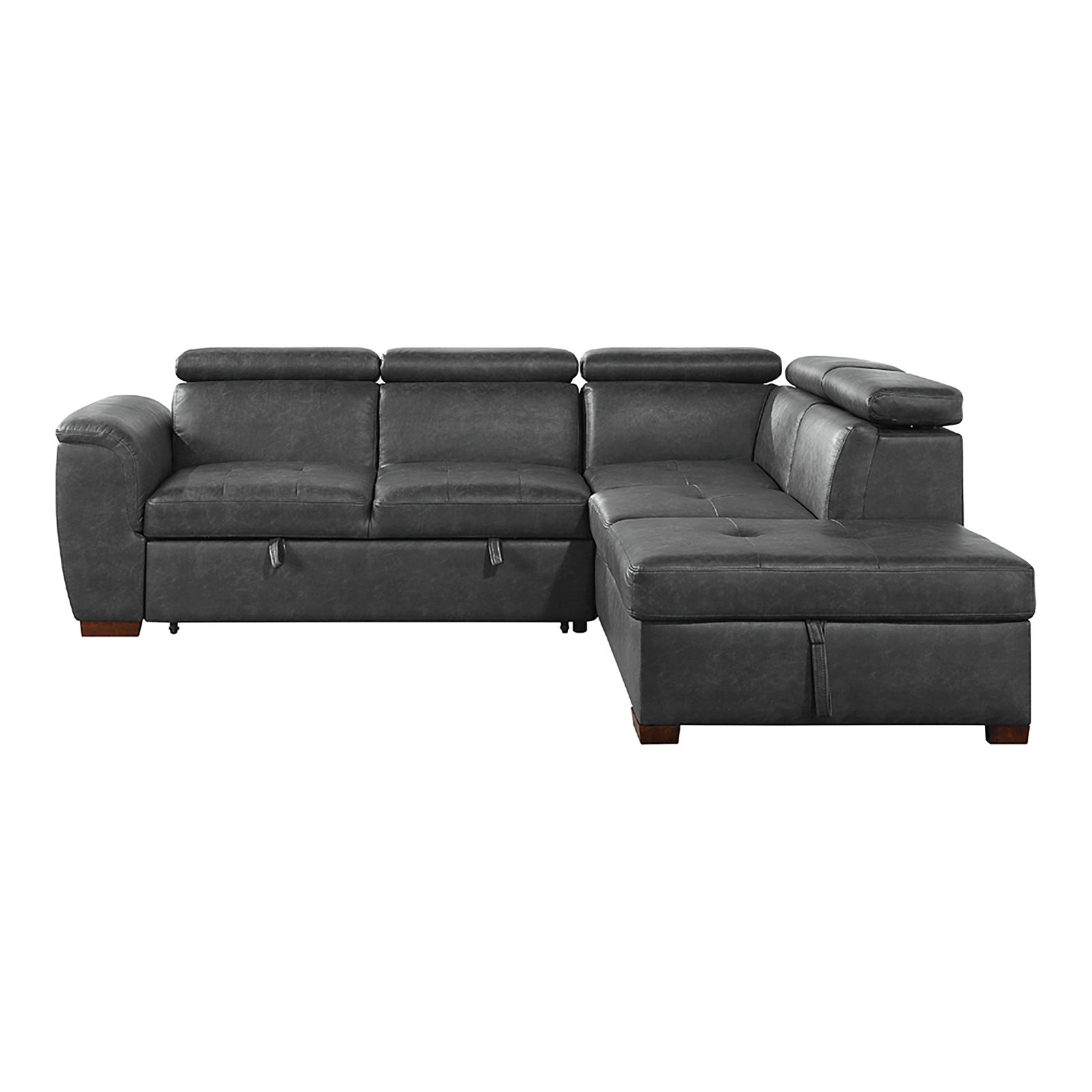 Zephyr 2-Piece Sectional with Pull-out Bed and Right Chaise