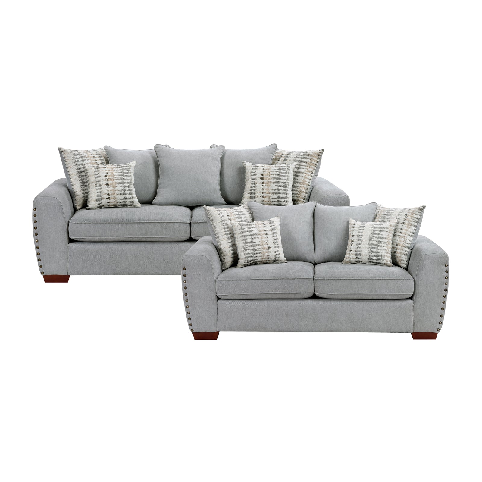 Ezra 2-Piece Chenille Fabric Living Room Sofa set