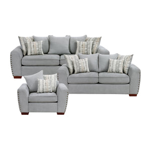Ezra 3-Piece Chenille Fabric Living Room Sofa set