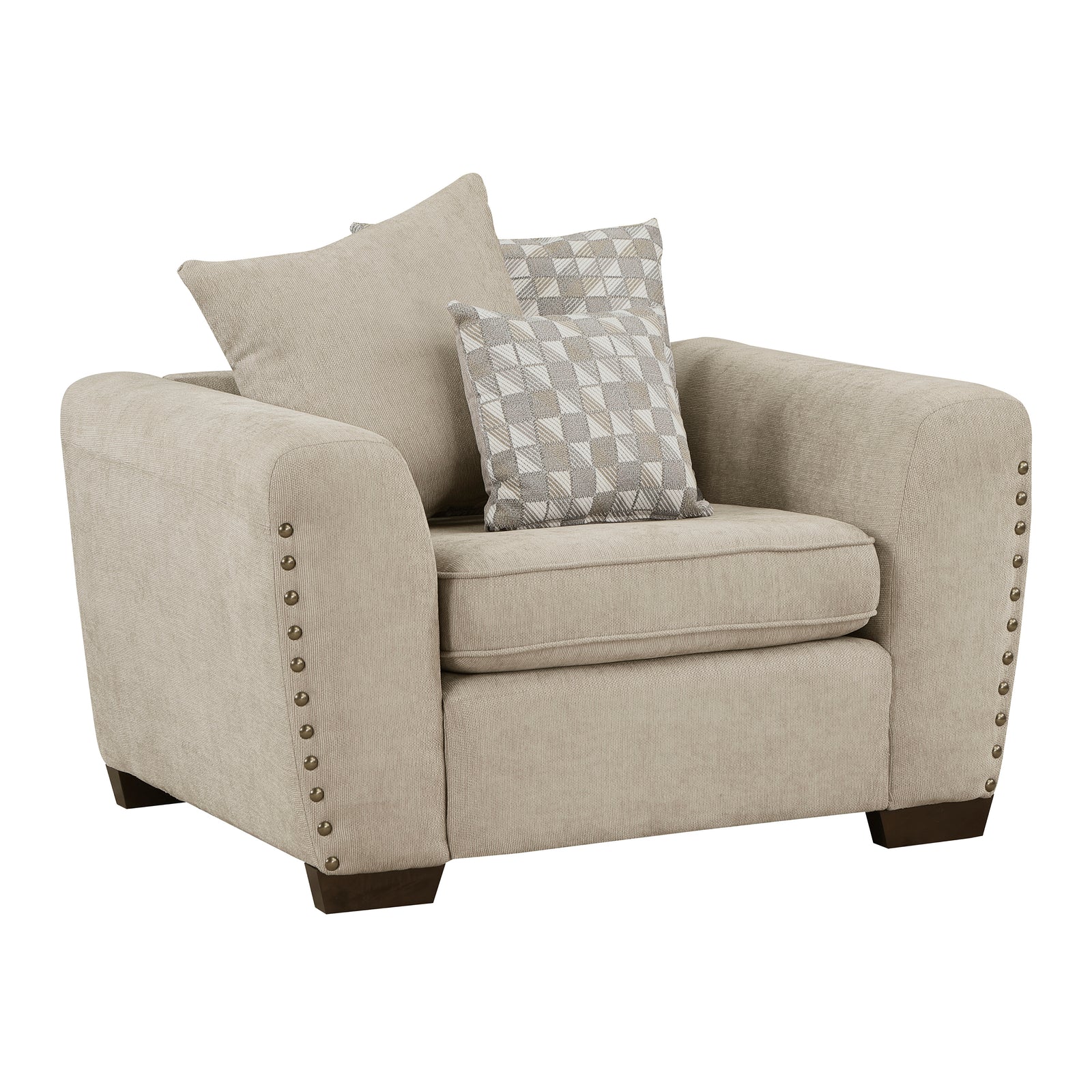 Ezra 3-Piece Chenille Living Room Sofa Set
