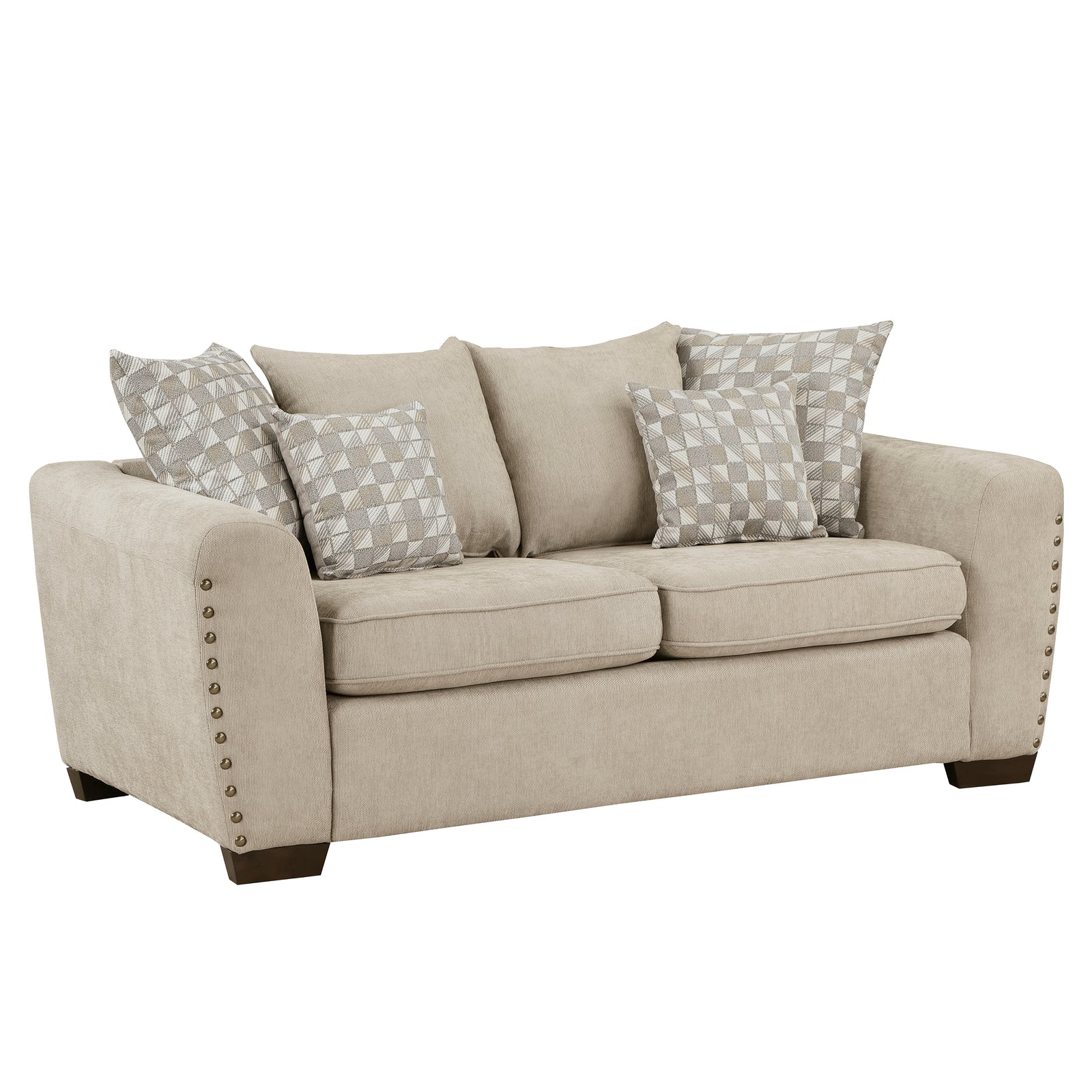 Ezra 2-Piece Chenille Living Room Sofa Set
