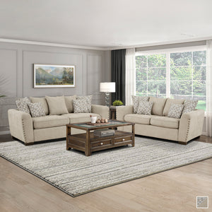 Ezra 2-Piece Chenille Living Room Sofa Set