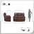 Palermo Leather Match Manual Double Reclining Loveseat