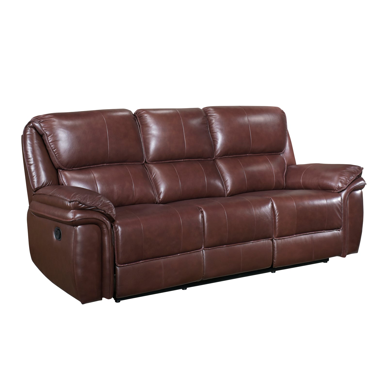 Palermo Leather Match Manual Double Reclining Sofa