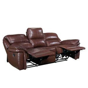 Palermo Leather Match Manual Double Reclining Sofa
