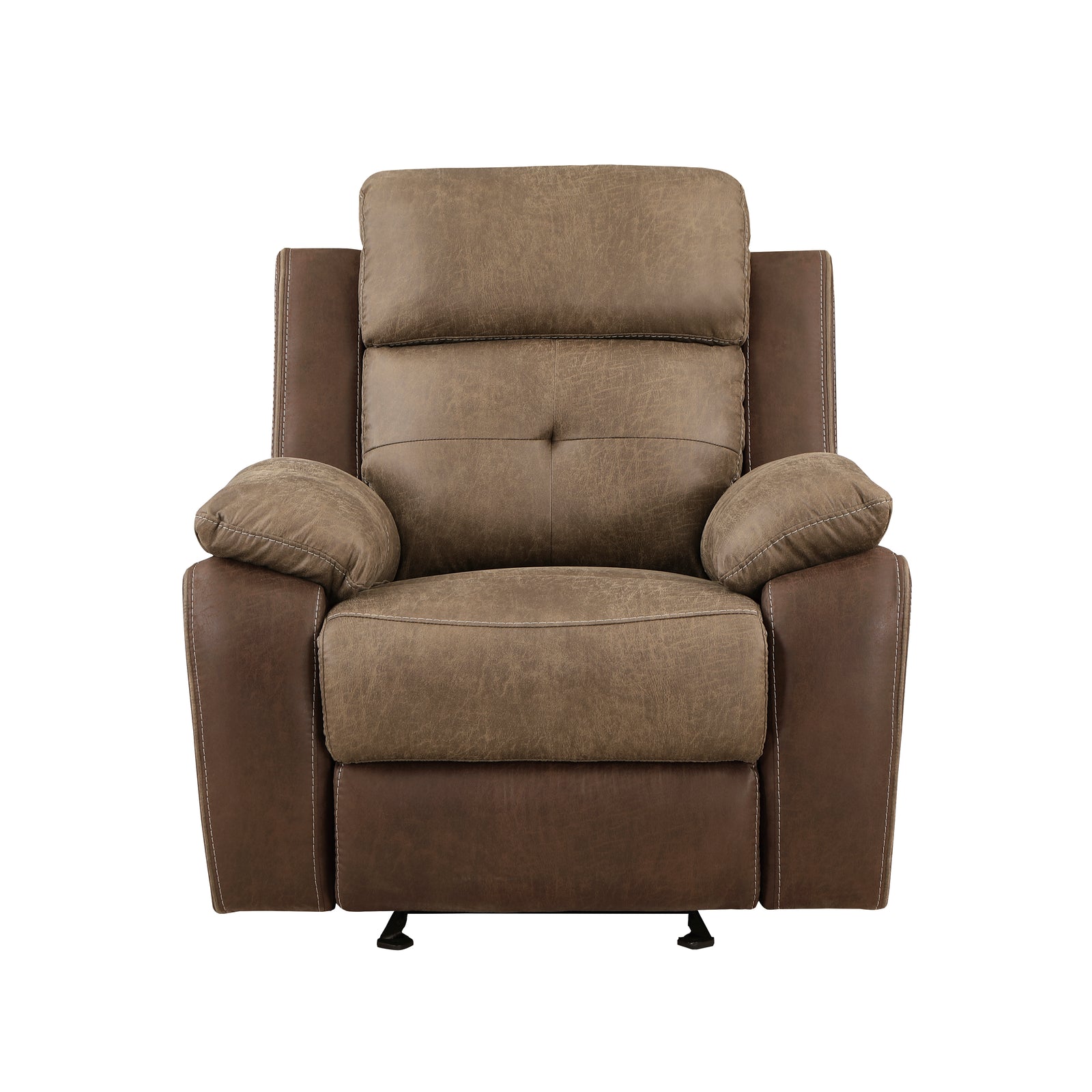 Jonnie Polished Microfiber Glider Reclining Chair