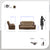 Jonnie Polished Microfiber Manual Double Reclining Sofa